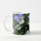 Paarse en witte Pansies Koffiemok (Links)