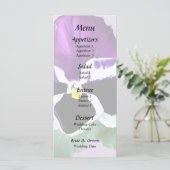 Paarse en witte Pansy Menu (Staand voorkant)