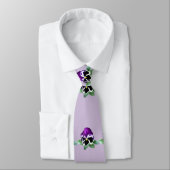 Paarse en witte Pansy Stropdas (Gebonden)