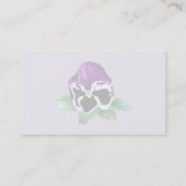 Paarse en witte Pansy Visitekaartje (Achterkant)