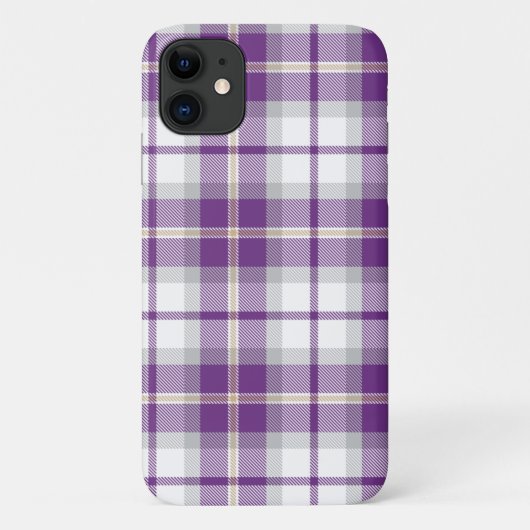 Paarse en witte patroonpatronen Case-Mate iPhone case (Achterkant)