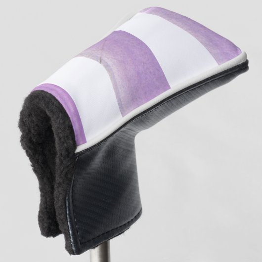 Paarse en witte Perfectie Golfheadcover (3/4 voorkant)