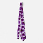 Paarse en witte Petunias Stropdas (Achterkant)