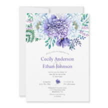 Paarse en witte pioenen bloemenbruiloft