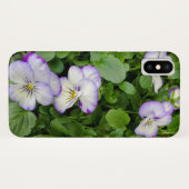 paarse en witte plant Case-Mate iPhone case (Achterkant (horizontaal))