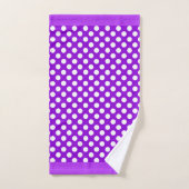 Paarse en witte poka Dot Bad Handdoek (Handdoek)