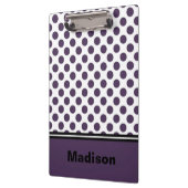 Paarse en witte poka dot klembord (Links)