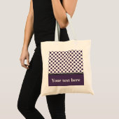 Paarse en witte poka Dot, persoonlijke Canvas tas (Voorkant (product))