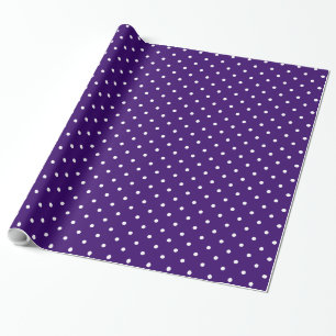 Paarse en witte poka Dots Cadeaupapier