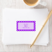 Paarse en witte poka Dots Etiket (Insitu)