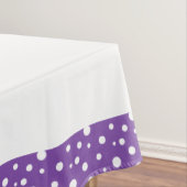 Paarse en witte poka Dots Tafelkleed (Voorbeeld)