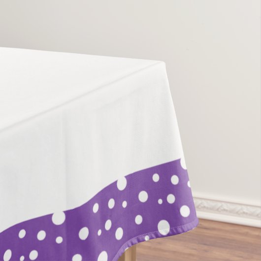 Paarse en witte poka Dots Tafelkleed (Voorbeeld)