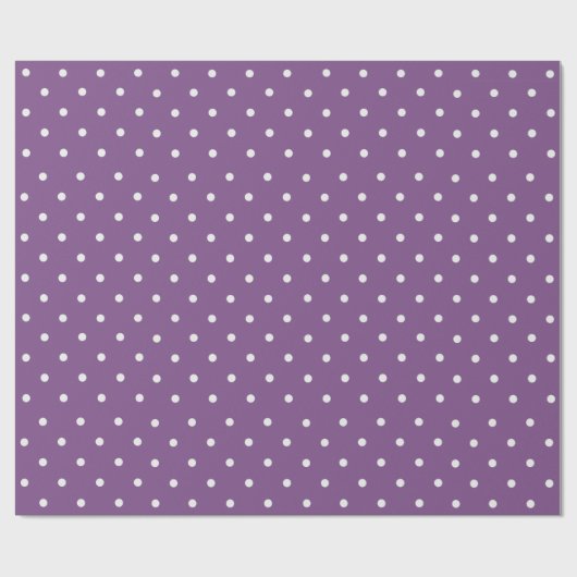 Paarse en witte pokadots Gift Wrap Cadeaupapier (Vlak)