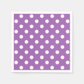 Paarse en witte pokadots servetten (Voorkant)