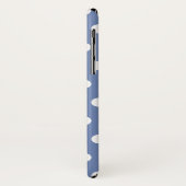 Paarse en witte polka dot Gepersonaliseerde naam Case-Mate iPhone Case (Achterkant/links)