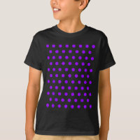 Paarse en witte Polka Dots T Shirt