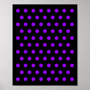 Paarse en witte Polka Dots T Shirt Poster