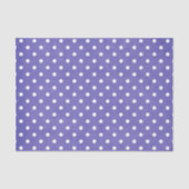 PAARSE EN WITTE POLKA DOTS TISSUEPAPIER (Voorkant)