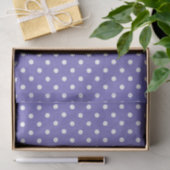 PAARSE EN WITTE POLKA DOTS TISSUEPAPIER (Geschenk)
