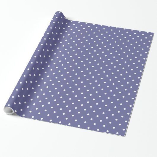 Paarse en witte Polka Dots verjaardag Cadeaupapier (Uitgerold)