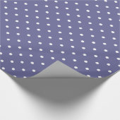 Paarse en witte Polka Dots verjaardag Cadeaupapier (Hoek)