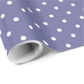 Paarse en witte Polka Dots verjaardag Cadeaupapier (Rol Hoek)