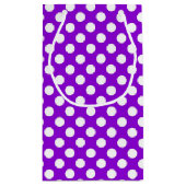 Paarse en witte pooldots klein cadeauzakje (Achterkant)