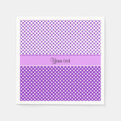Paarse en witte pooldots servetten (Voorkant)