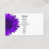 Paarse en witte Pop zonnebloem Visitekaartje (Voorkant)