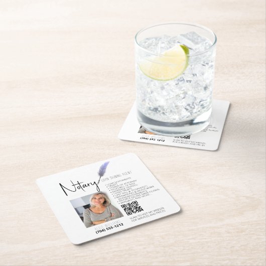 Paarse en witte QR-code - Notionele promotie Kartonnen Onderzetters (Insitu)