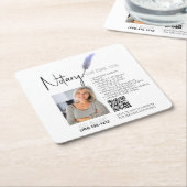 Paarse en witte QR-code - Notionele promotie Kartonnen Onderzetters (Schuin)