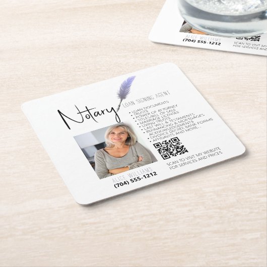 Paarse en witte QR-code - Notionele promotie Kartonnen Onderzetters (Schuin)