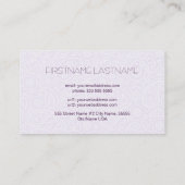 Paarse en witte Retro Paisley Ham Pattern Design Visitekaartje (Achterkant)