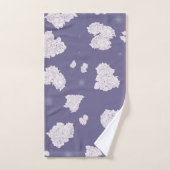 Paarse en witte rozen bad handdoek (Handdoek)