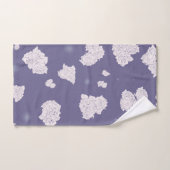 Paarse en witte rozen bad handdoek (Handdoek)