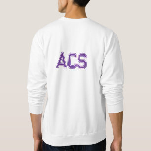 Paarse en Witte School Varsity Letters Trui
