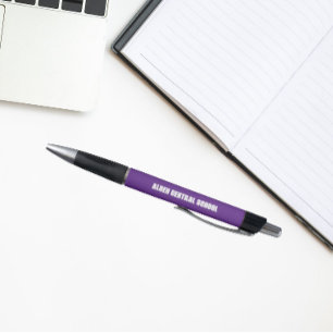 Paarse en Witte Schoolkleuren Pen