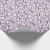 Paarse en witte schroefdraad cadeaupapier (Hoek)