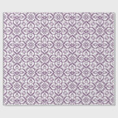 Paarse en witte schroefdraad cadeaupapier (Vlak)