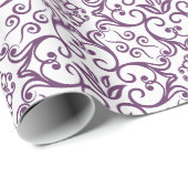 Paarse en witte schroefdraad cadeaupapier (Rol Hoek)