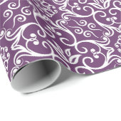 Paarse en witte schroefdraad cadeaupapier (Rol Hoek)