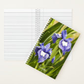 Paarse en witte Siberische Irises Notitieboek (Binnen)