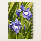 Paarse en witte Siberische Irises Notitieboek (Achterkant)