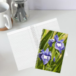 Paarse en witte Siberische irissen Notitieboek