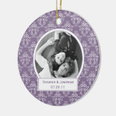 Paarse en witte sieraden Wedding Keepomwille Keramisch Ornament (Links)
