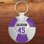 Paarse en witte ⚽ sleutelhanger (Achterkant)