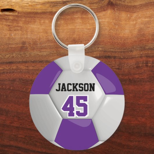 Paarse en witte ⚽ sleutelhanger (Achterkant)