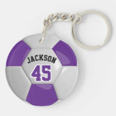 Paarse en witte ⚽ sleutelhanger (Achterkant)