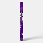 Paarse en witte sneeuwvlokken Case-Mate iPhone case (Achterkant / Links)