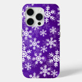 Paarse en witte sneeuwvlokken Case-Mate iPhone case (Achterkant)